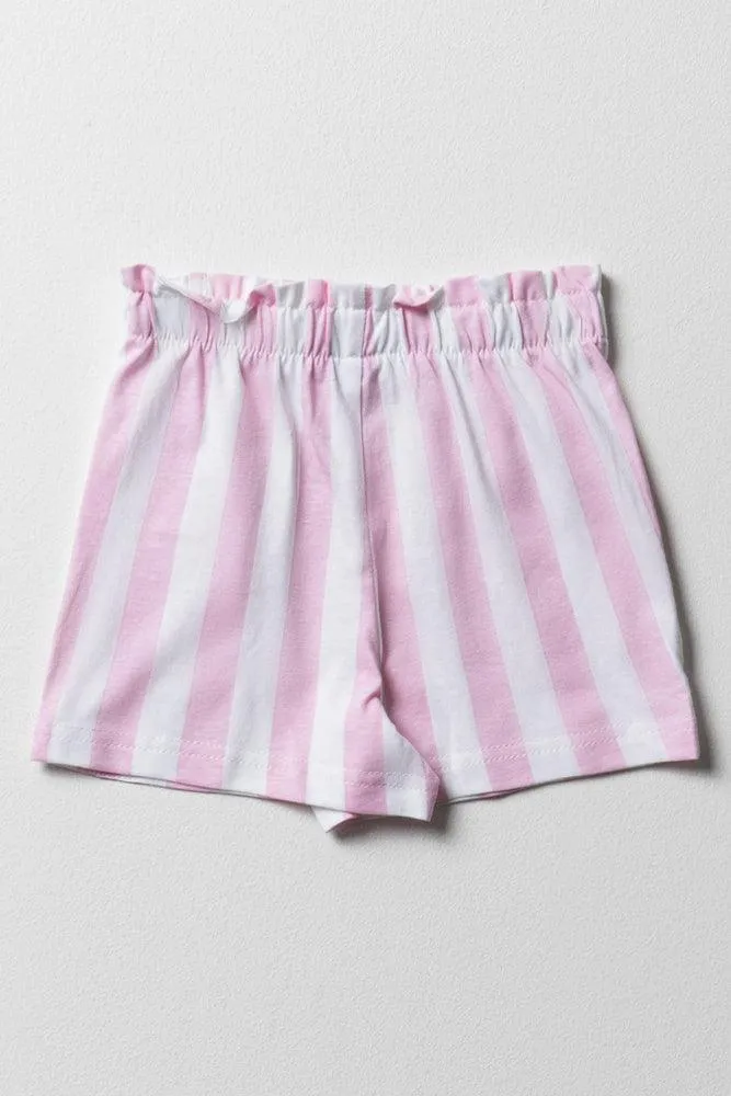 Stripe Shorts Pink