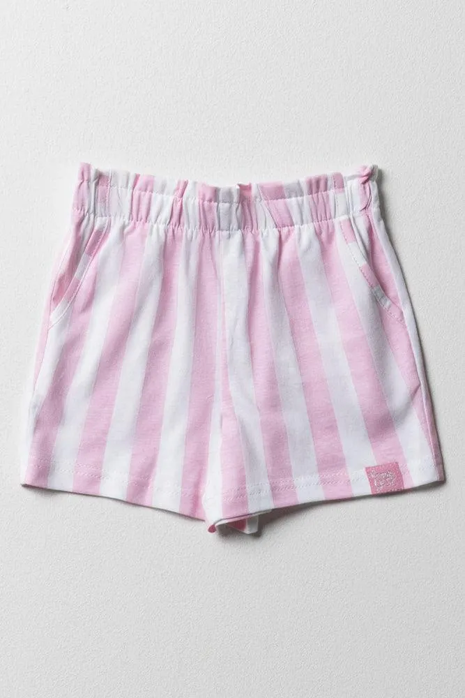 Stripe Shorts Pink