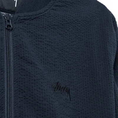 STÜSSY SEERSUCKER BOMBER // NAVY