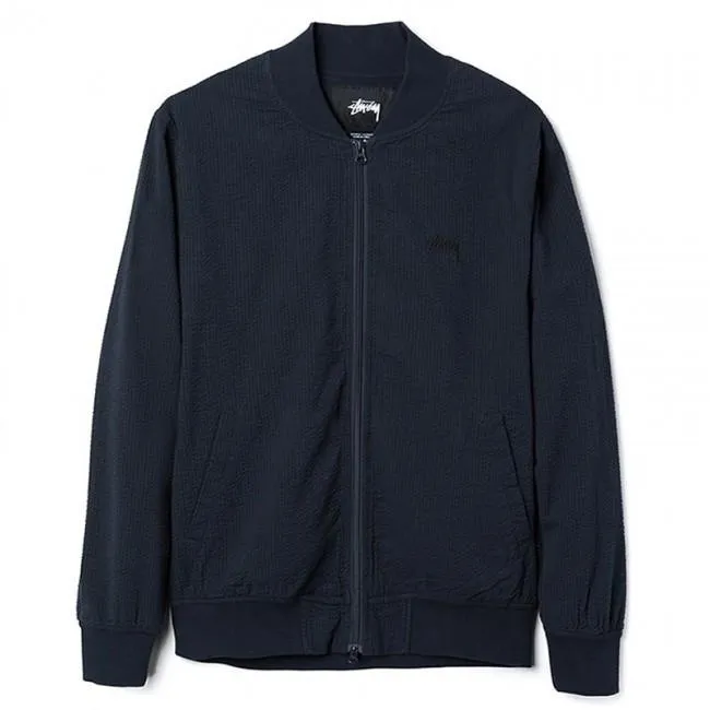 STÜSSY SEERSUCKER BOMBER // NAVY