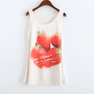 Summer fashion style New totoro print Sleeveless Tshirt women Loose plus-size women's t shirt One size tees camisetas tops