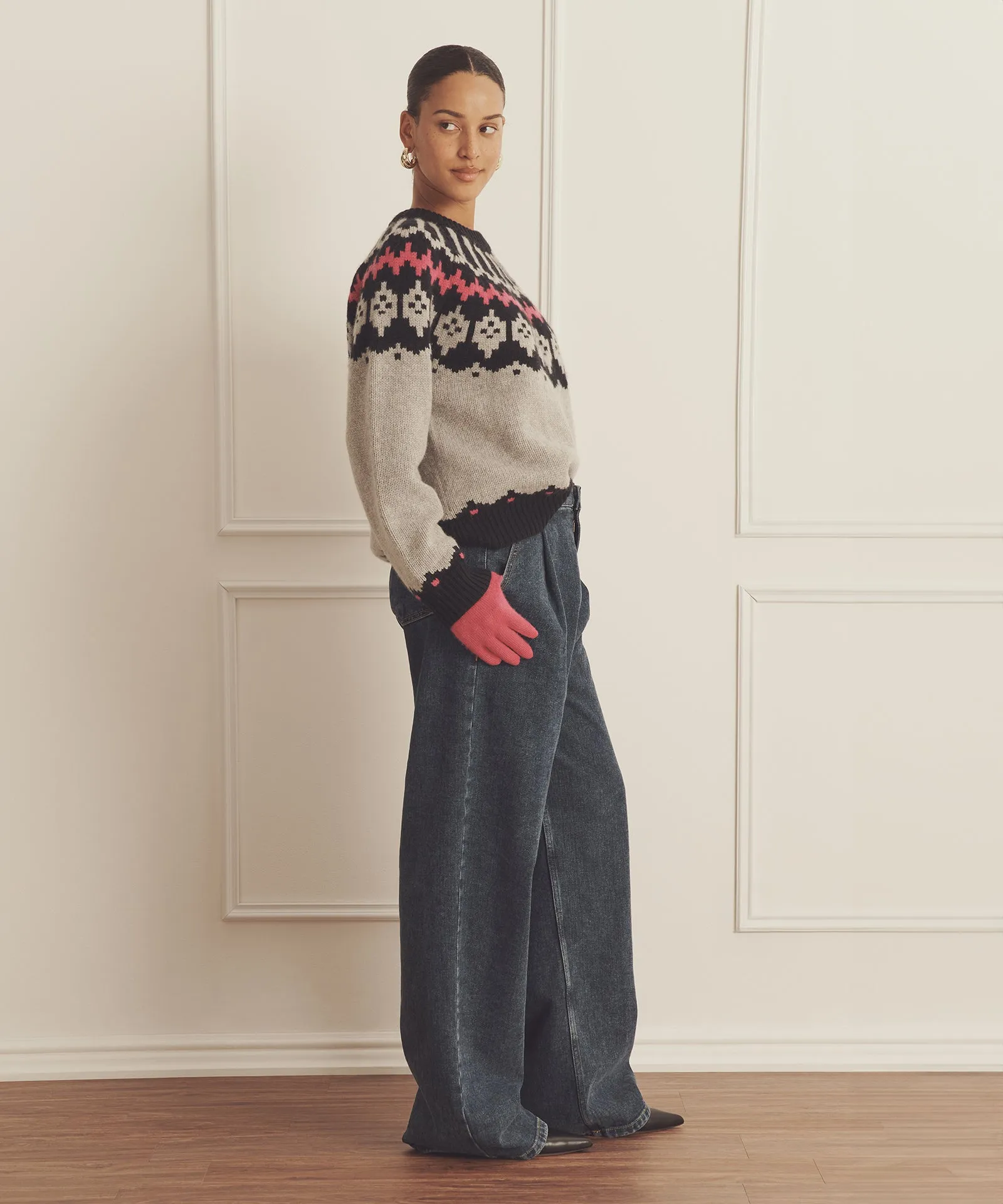 Super Luxe Cashmere Fair Isle Crewneck