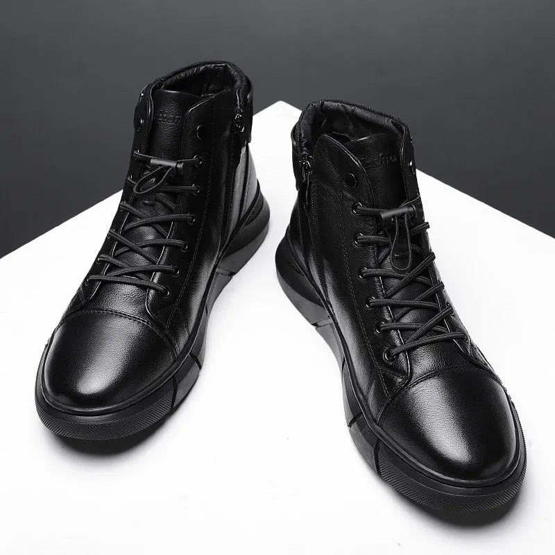 The Sicuro - Leather Ankle Boots For Men