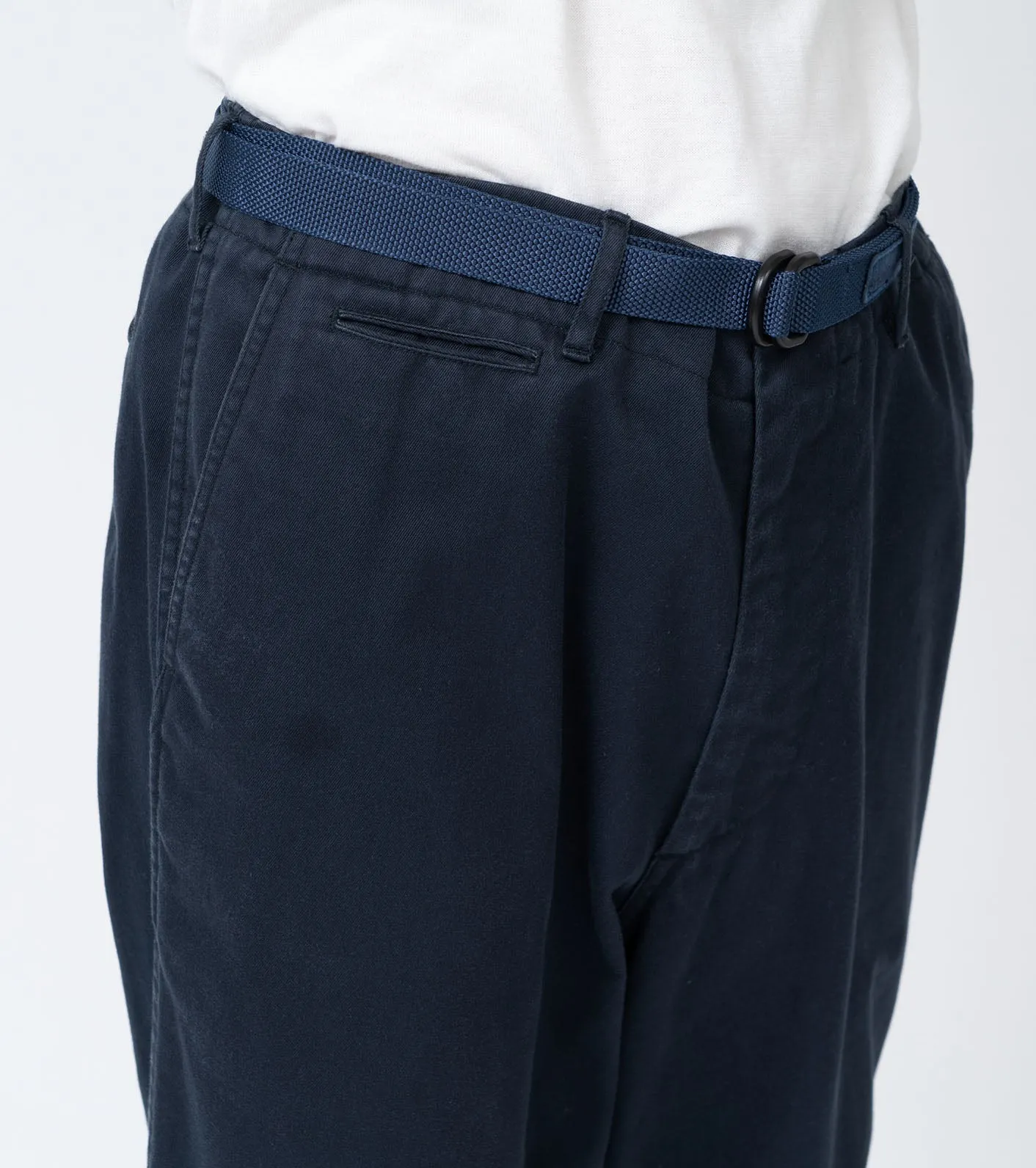 Wide Chino Pants - Navy