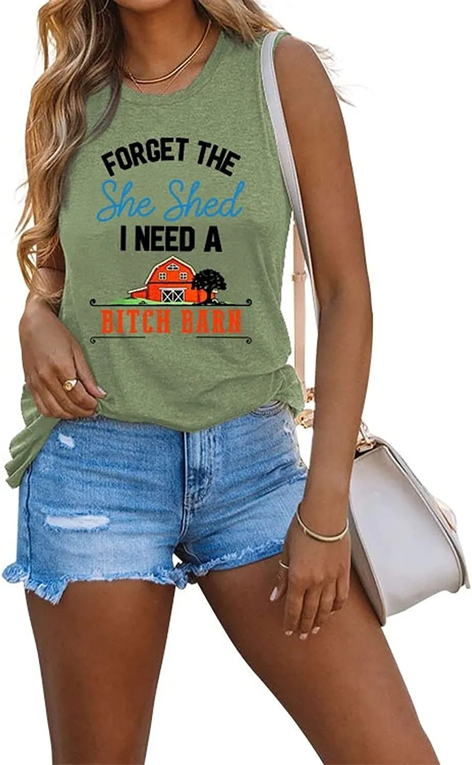 Women Forget The She Shed I Need A Bitch Barn Funny Tank Shirt