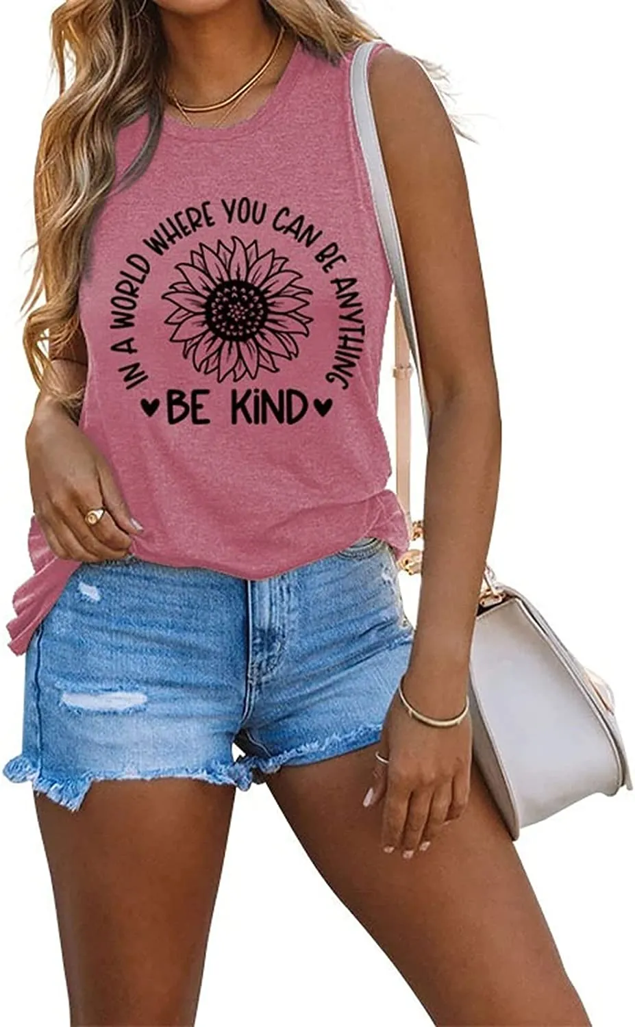 Women in A World Where You Can BE Anything Be Kind Tank Tops