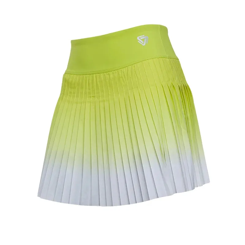 Women Summer Safe Tennis Skirts S-XXL Gym Golf Running Pleated skirt Girls Gradient Sports Fitness High Waist Skorts With Pocket