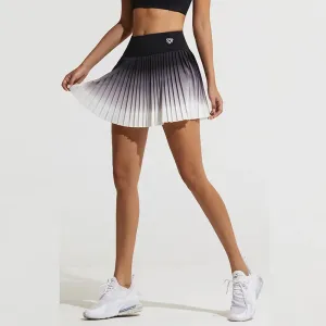 Women Summer Safe Tennis Skirts S-XXL Gym Golf Running Pleated skirt Girls Gradient Sports Fitness High Waist Skorts With Pocket