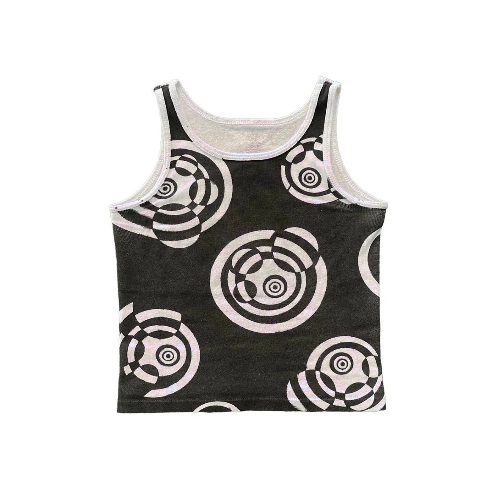 Women Tank Top Sleeveless Swirl/Ball/Star Print Slim Fit Summer Casual Vest Tops