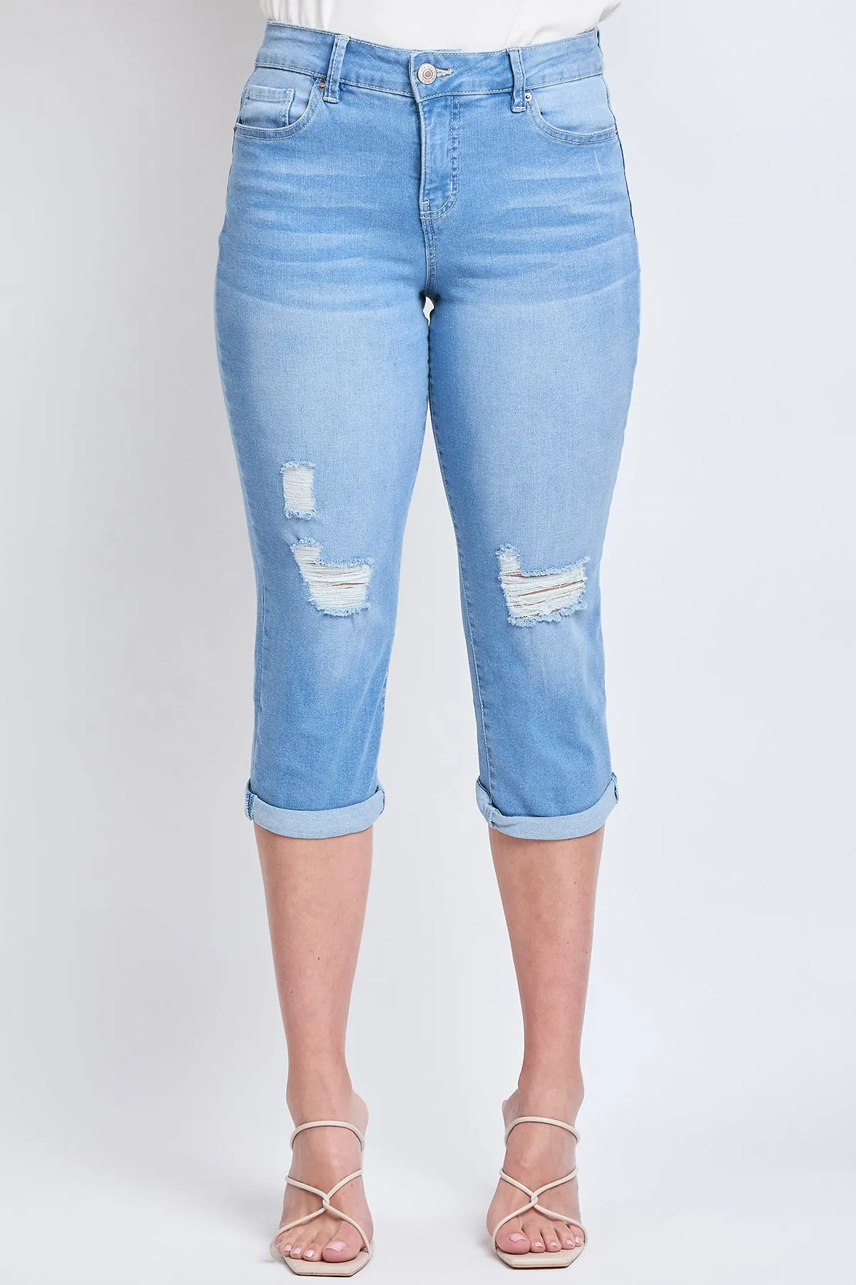 Women's Essential High Rise Cuffed Capri Jeans